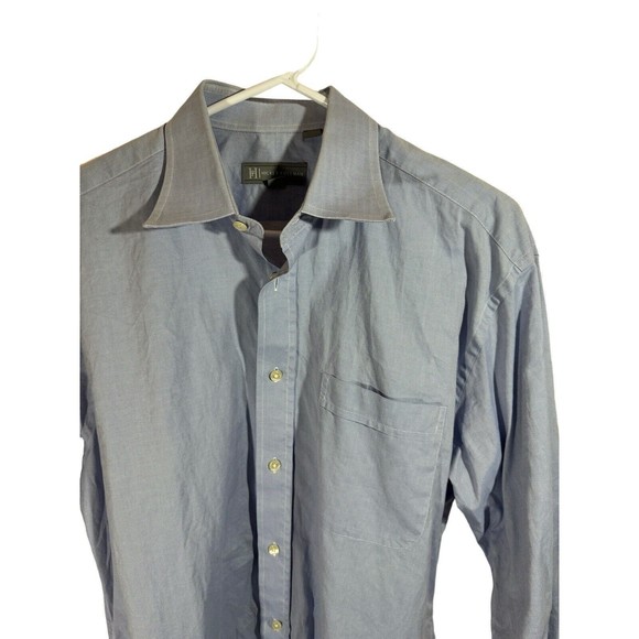 Pendleton Bridgeport Men's Button Up 100% Cotton Blue Pin Stripe Medium - Picture 7 of 10